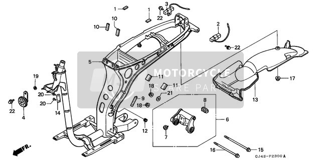 Honda SH75D 1995 Corps du cadre pour un 1995 Honda SH75D